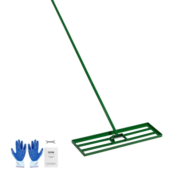 VEVOR Lawn Leveling Rake, 36"x10" Level Lawn Tool, Heavy-duty Lawn Leveler with 78" Steel Extended Handle, Yard Leveling Rake Suit for Garden, Golf Lawn, Farm