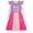 Pink, variant on Girls Long Hair Princess Party Dress with Flower Crown and Cape for 2-3 Years Kids Birthday Fairy Tale Costume Fancy Dress Up Outfit