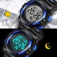 thumbnail image 4 of Reloj para niños, reloj para niños de 3 a 12 años, deporte digital al aire libre, cronógrafo multifuncional LED, resistente al agua hasta 50 M, calendario con alarma, reloj analógico para niños con ba, 4 of 5
