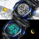 thumbnail image 4 of Reloj para niños, reloj para niños de 3 a 12 años, deporte digital al aire libre, cronógrafo multifuncional LED, resistente al agua hasta 50 M, calendario con alarma, reloj analógico para niños con ba, 4 of 5
