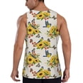 thumbnail image 3 of Easygdp Bird Sunflowers Men's Tank Top, Sleeveless Muscle T Shirts, Breathable, Quick-Dry, Loose for Gym, Running, Fitness - X-Large, 3 of 9