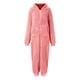thumbnail image 4 of Mono Ajustado de Verano Gibobby Pijama de manga larga de lana artificial para mujer Casual Color Sólido Cremallera Suelto con capucha Rosa M, 4 of 5