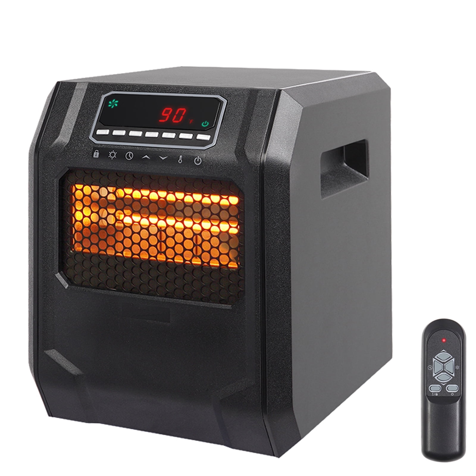 UWRNite Electric Infrared Quartz Heater, 4Element Space Heater w
