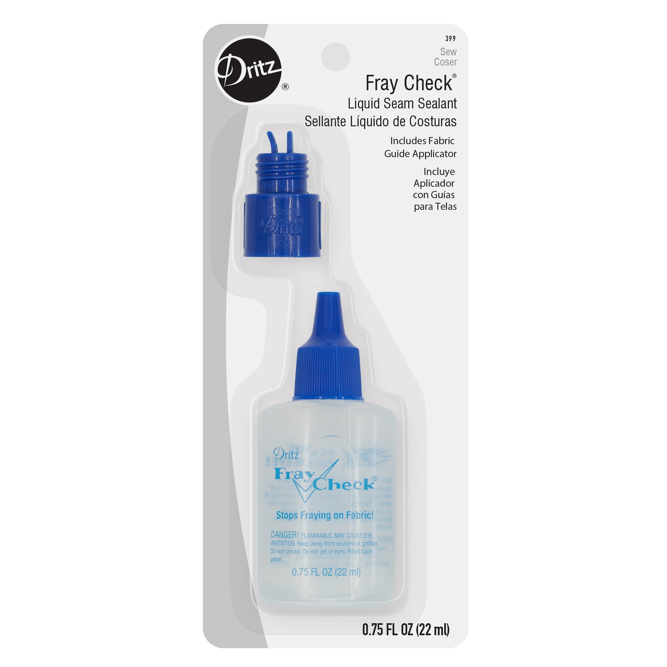 Dritz Fray Check w/ Fabric Guide Applicator Tip, .75 oz