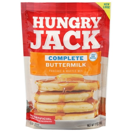 Hungry Jack Complete Buttermilk Pancake and Waffle Mix, 7 oz Pouch