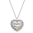 thumbnail image 1 of 925 Sterling Silver & Gold-plated Antiqued Daughter 18in. Necklace; 18 inch; for Adults and Teens; for Women and Men, 1 of 4