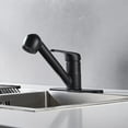 thumbnail image 2 of Black Kitchen Faucet,Low Profile Single Handle Pull Out Kitchen Sink Faucet with Sprayer for Bar Sink, 2 of 5