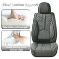 thumbnail image 3 of 2010-2025 Car Seat Cover for Subaru legacy, Gray Car Seat Covers, PU Leather, 5 Piece Full Set, Anti-Slip, With Lumbar Support, Protect and Upgrade Seats, Beautify the Interior of Old Cars, 3 of 10