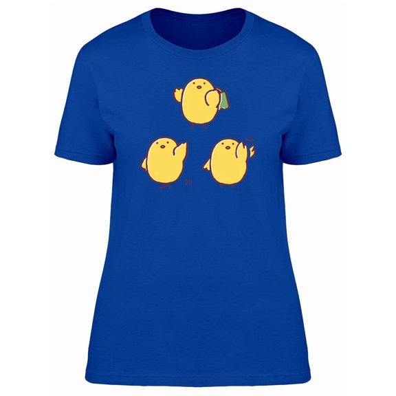Cute Funny Chicken Poses Cartoon Tee Women's -Image by Shutterstock