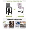 thumbnail image 3 of Purple Spring Floral Bar Stool Covers Set of 2, Summer Botanical Farmhouse Stretch Washable Bar Chair Covers with Backs, Removable Pub Counter Height Chair Cover for Kitchen Dining Room Cafe, 3 of 7