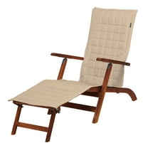 Classic Accessories Montlake Water-Resistant 69 Inch Patio Steamer Chaise Slipcover, Antique Beige