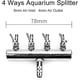 thumbnail image 4 of 6 Ttes Distributeur D'air D'aquarium Rgulateur De Dbit D'air Clapet Anti-retour Vanne De Contrle D'air D'aquarium Vanne D'arrt D'air En Acier Inox, 4 of 5