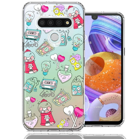 MUNDAZE for LG Stylo 6 Valentine's Day Candy Feels like Love Hearts Double Layer Phone Case Cover