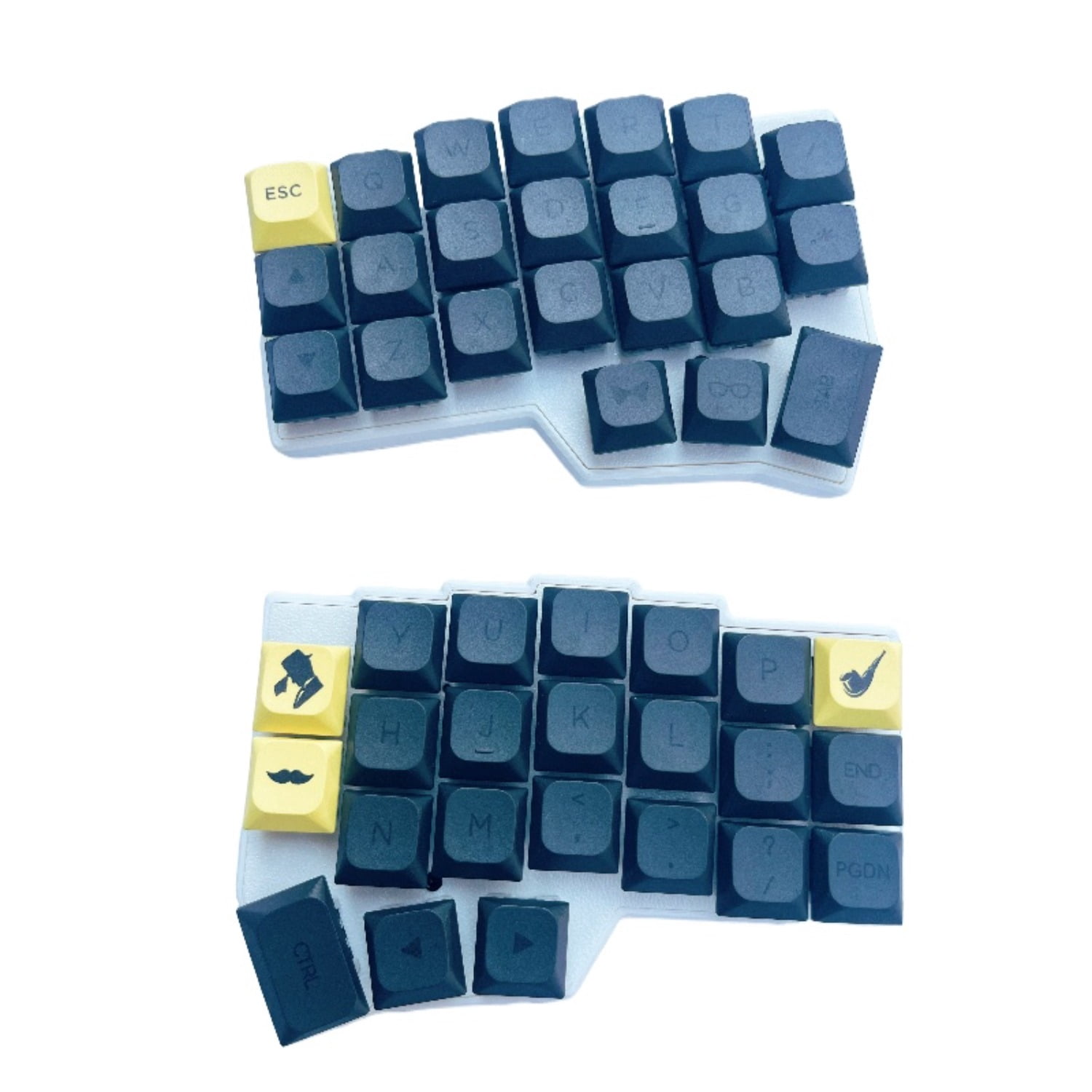 MiFuny WCORNE V4.1 Customize Wireless 2.4G Split Keyboards DIY Hot Swap Ergonomic Design Keyboard Accessory No Shaft Body and Keycap