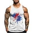 thumbnail image 2 of UVEASISHA Mens Big and Tall 4th of July Shirts USA Flag Print Workout Tank Tops for Men Sleeveless Crewneck Patriotic Shirt Holiday Casual Slim Fit Tank Top White L, 2 of 5