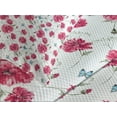 thumbnail image 4 of Ambesonne Butterfly Quilted Bedspread Set 3 Pcs, Poppy Flora Blossoms, Queen Size, Pink Reseda Green Blue, 4 of 5