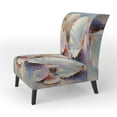 thumbnail image 3 of Designart « White expressionist Seashells I » Fauteuil d'Appoint Rembourré à Animaux Blancs - Fauteuil Moderne pour Salon, 3 of 7