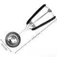 thumbnail image 4 of BPA-Free Stainless Steel Cookie Scoop, 1 TBSP Scooper #60, Soft Grip Handle, Easy Food Release, Create Even Portion Sizes, Multipurpose Kitchen Melon Baller, Meatball Spring Scoops, Black, 4 of 7