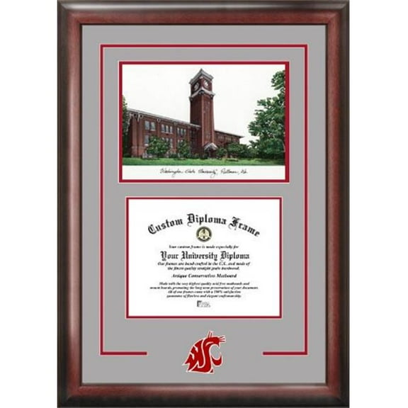 Campus Images WA996SG Washington State University Spirit Graduate Frame with Campus Image