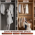 thumbnail image 4 of Wekvgz Hanging Closet Rod Adjustable Extendable Stainless Steel Clothes Hanger with 50 lbs Load Capacity 40.5-71cm Length and 43-73cm Height Telescopic Organizer for Wardrobe Balcony, 4 of 12