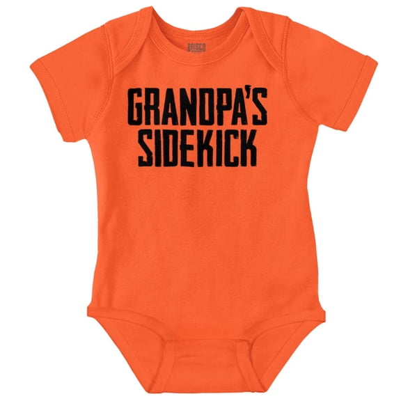 Grandpa Sidekick Cute Funny Grandkids Romper Boys or Girls Infant Baby Brisco Brands 18M