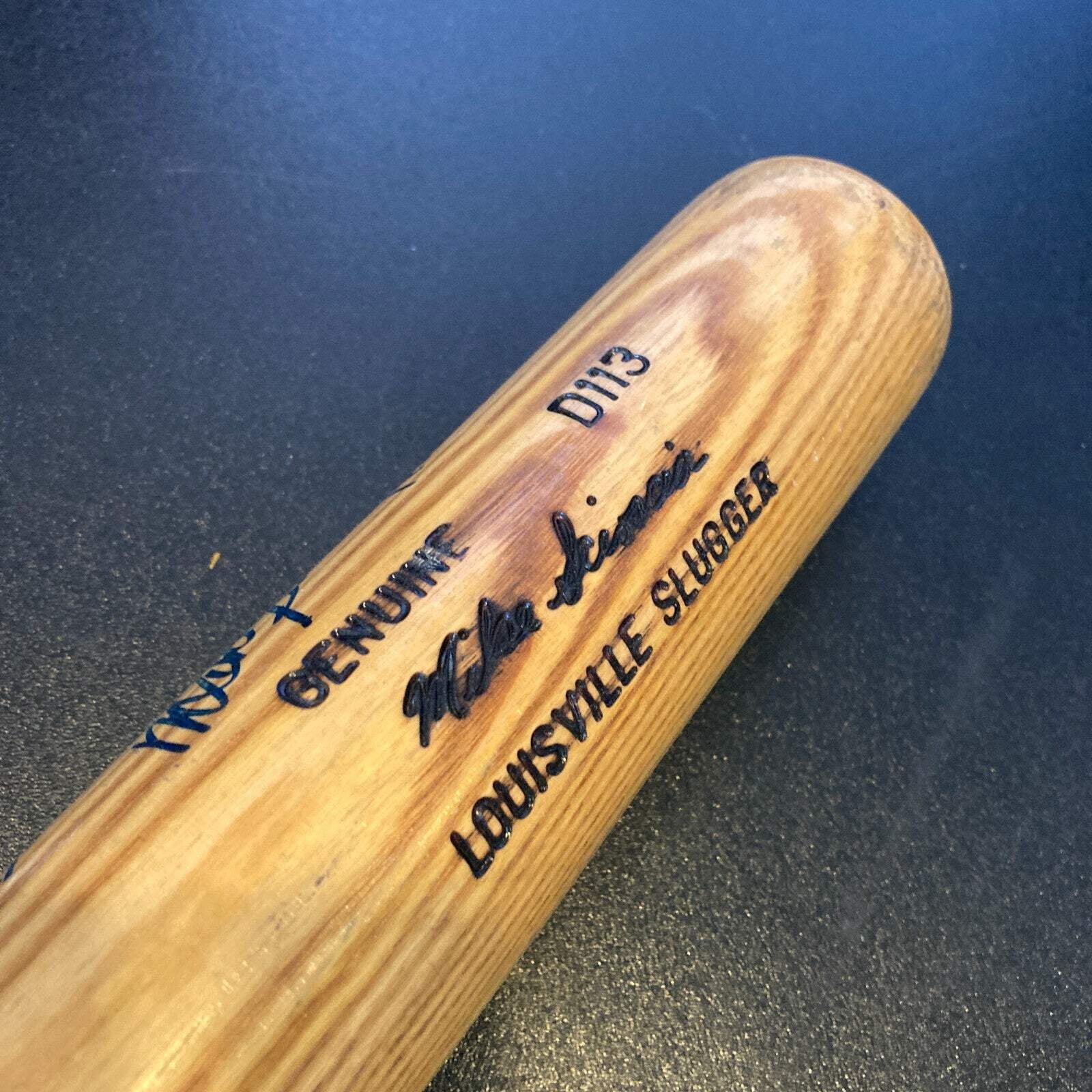 Mike Scioscia Signed 1970's Louisville Slugger Game Used Baseball Bat JSA COA