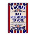 thumbnail image 1 of Affiche de Suffrage pour Femmes Rétro Femme Droit de Vote Panneau en Étain 12x8 Pouces, 1 of 5