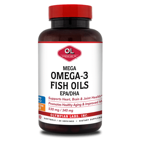 Olympian Labs Mega Omega-3 Fish Oils, 120ct (Best Fish Oil Brand Australia)