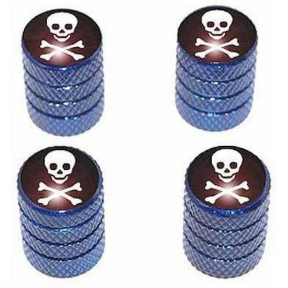 Skull and Crossbones Pirate Tire Rim Wheel Aluminum Valve Stem Caps, Multiple Colors