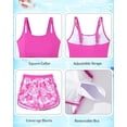 thumbnail image 6 of Lanbubble Girls Tankini Swimsuits for Teens 3 Piece Padded Bathing Suit with Print Shorts Square Collar Girls' Swimwear Set 11-16Y, 6 of 7