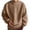 Khaki, variant on Mens Fuzzy Sherpa Sweatshirt Long Sleeve Fluffy Crew Neck Pullover Cozy Basic Unisex Fall Winter Warm Tops