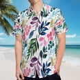 thumbnail image 5 of High Quality Hawaiian Shirts for Men Short Sleeve Aloha Beach Shirt Floral Summer Casual Button Down Shirts Blouses YQTRSL, 5 of 7
