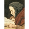 thumbnail image 2 of Albert Anker 14x18 Gold Ornate Wood Frame and Double Matted Museum Art Print Titled - Old Woman Reading the Bible (1904), 2 of 4