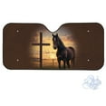 thumbnail image 2 of Xoenoiee Horse Cross Sunset Print Windshield Sun Shade for Car Front Window, Car Sun Visor for Windshield Car Summer Accessories Protect Car Interior from Sun UV Rays, 2 of 7