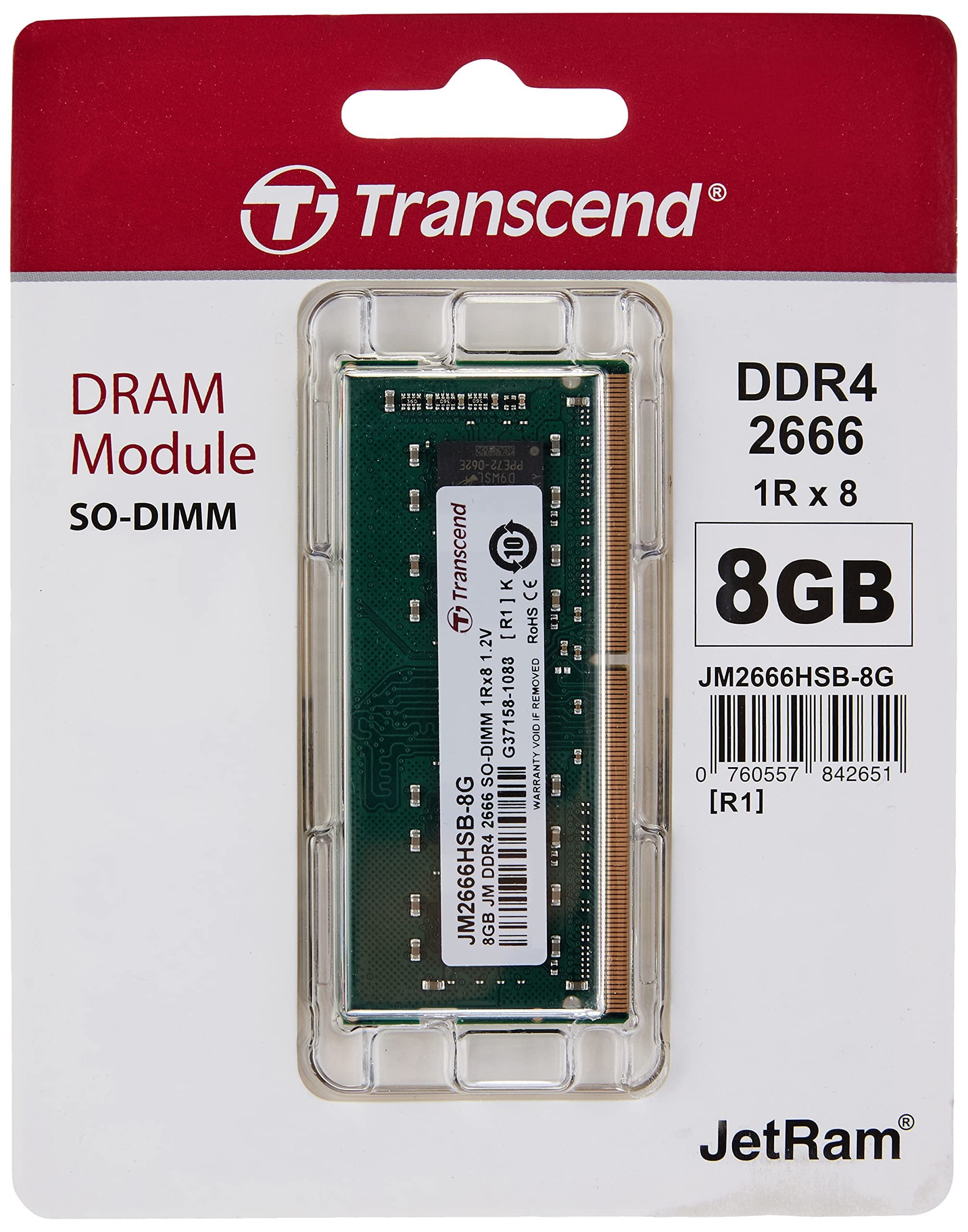 Transcend JetRAM 8GB DDR4 SDRAM Memory Module 