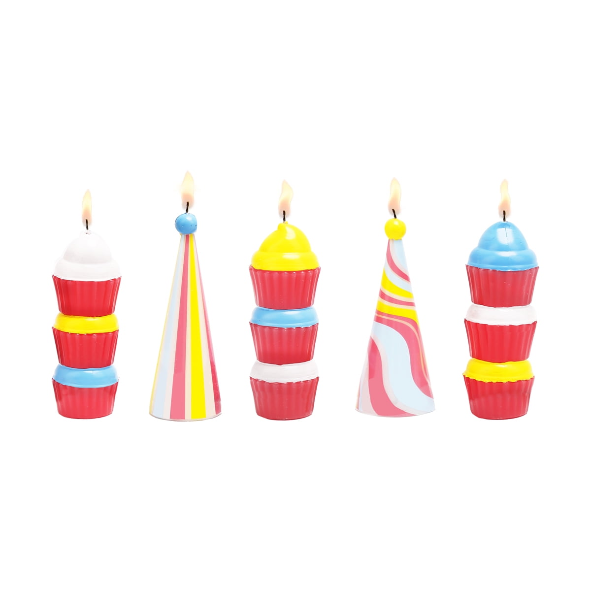 Packed Party 'Birthday Wishes' 5-Pack Shaped Wax Candles