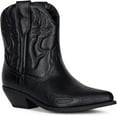 thumbnail image 2 of Chariot & Co -Susan- Womens Cowboy Cowgirl Western Ankle Booties Pointed Toe Boots (Black Pu, 6.5), 2 of 7