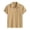 Khaki, variant on Men's Vintage Striped Jacquard Golf Shirt Short Sleeve Collared Diamond Knit Tee Summer Beach Vacation Tops Lightweight Breathable Stretchy Casual Old Money Style