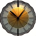 thumbnail image 2 of Artistic Metal Hanging Wind Spinner & Concentric Waves - Modern Wind Chime for Yard & Garden Decor, 2 of 6