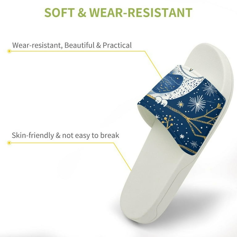 JINGDS Snowy Owl And Stars-545 Slides for Men/Women, Waterproof Bathroom Shower Slippers, Non Slip Sandals for Indoor Outdoor - Walmart.com JINGDS Snowy Owl And Stars-545 Slides for Men/Women, Waterproof Bathroom Shower Slippers, Non Slip Sandals for Indoor Outdoor - Walmart.com