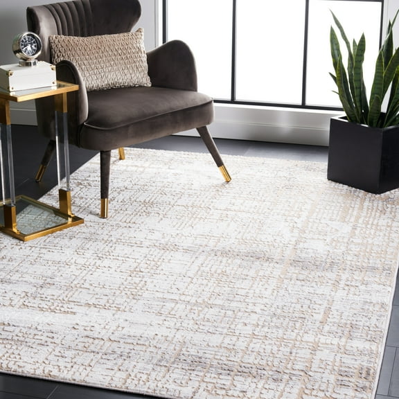 SAFAVIEH Amelia Gorden Abstract Area Rug, Gray/Beige, 5'5" x 7'7"