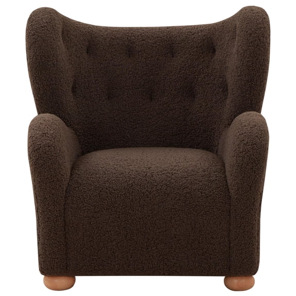 Safavieh Galloway Wood Accent Chair in Brown / Natural