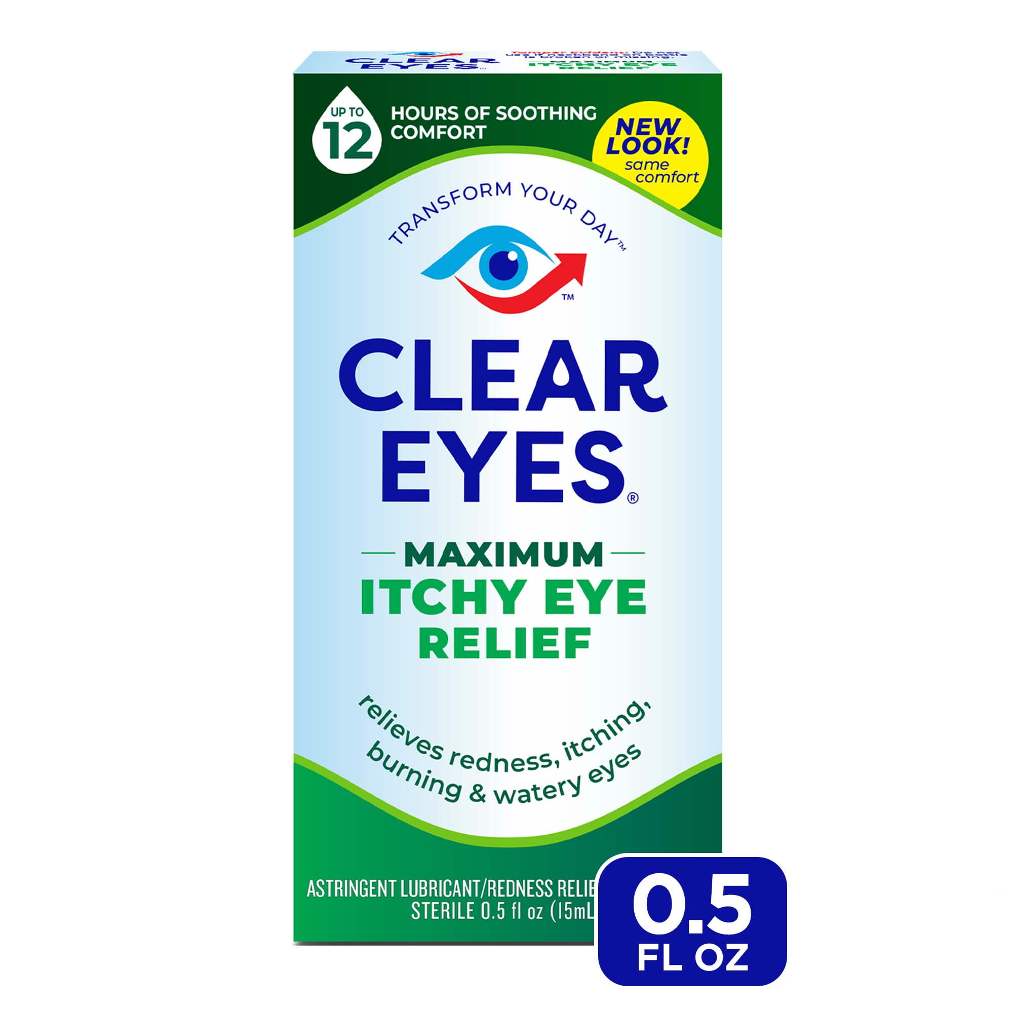 Clear Eyes Maximum Itchy Eye Relief Lubricant Eye Drops, 0.5 fl oz