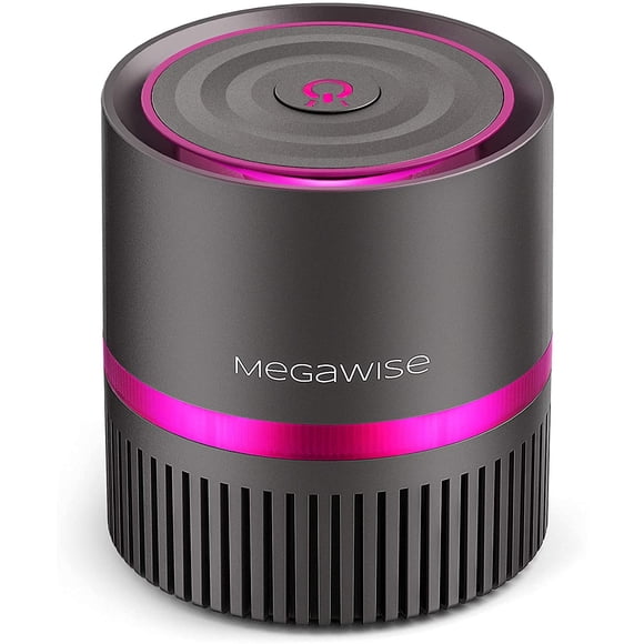 MEGAWISE Purificateur d'Air pour Maison Chambre Petite Pièce Bureau, Purificateur d'Air 3-en-1 pour Fumée, Poussière, Squames d'Animaux, Ozone 100 % F