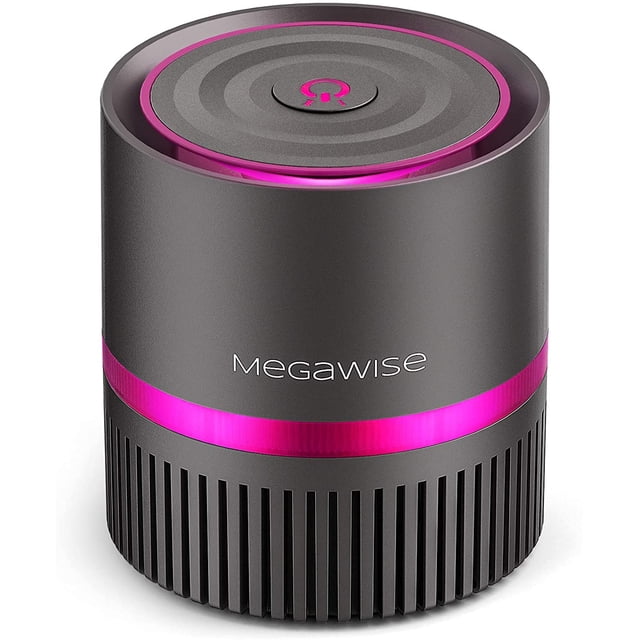 MEGAWISE Air Purifier for Home Bedroom Small Room Office, 3-IN-1 Filtration Air Cleaner for Smoke, Dust, Pet Dander, 100% Ozone F
