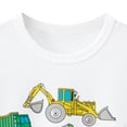 thumbnail image 4 of YDFCWXW Toddler Boys T-Shirt Short Sleeve Shirt Dinosaur Print Cotton Summer Tops Tees Shark Graphic 2-10T (White, 4-5 Years), 4 of 6