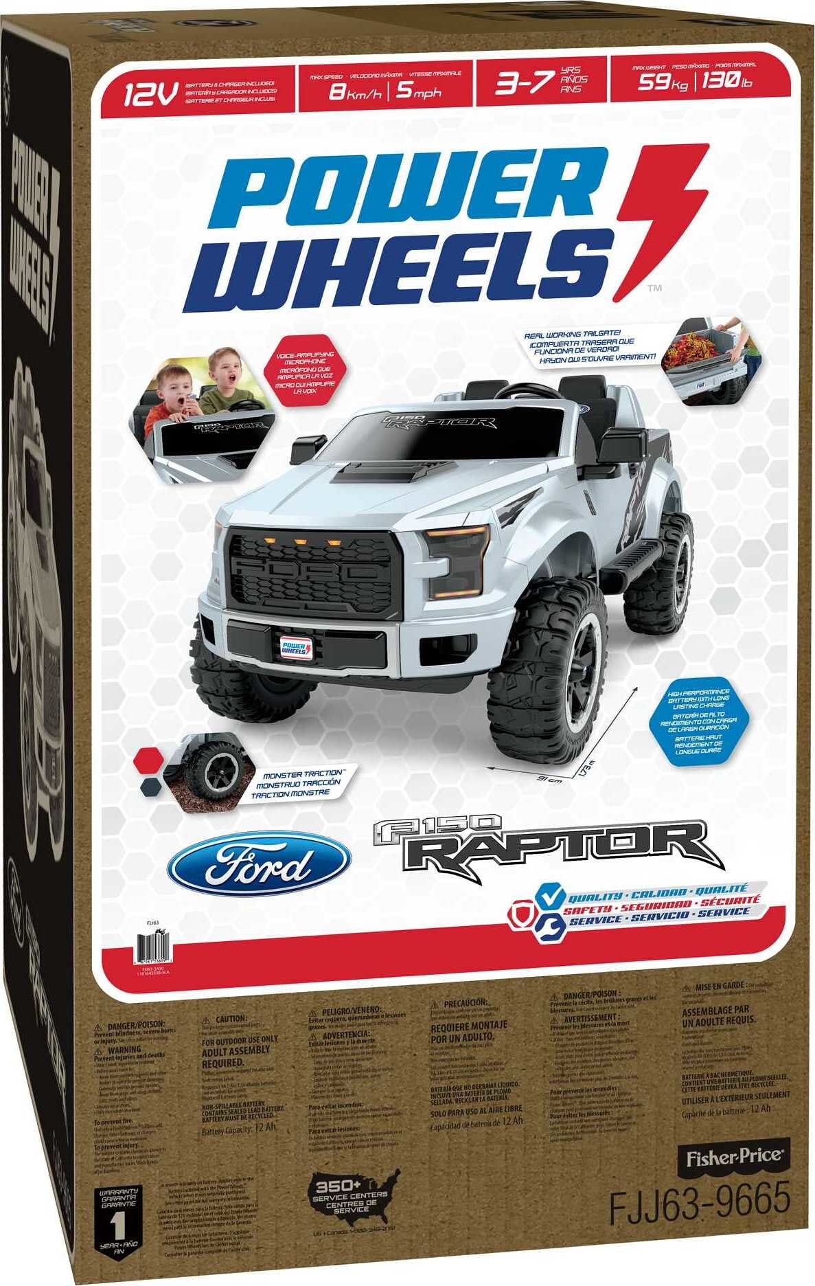 Power Wheels Ford F150 Raptor Extreme 12V Ride On Truck