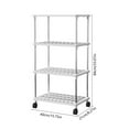 thumbnail image 3 of 3-Tier Rolling Storage Cart Organizer - Adjustable Shelves Mobile Kitchen Pantry Bathroom Cart Snack Shelf Locking Wheels Unit(White-C), 3 of 7