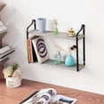 thumbnail image 3 of 2 Tiers Floating Wall Mounted Shelves Rustic Wood Storage Hanging Shelf for Kitchen, Bathroom, 3 of 5