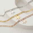 thumbnail image 3 of Anavia Tiny Puzzle Piece Couple Necklace - Anniversary Gift for Boyfriend - Best Friends BFF Gift - Stainless Steel Jewelry with Gift Box - [Gold, Figaro Chain for Men], 3 of 7